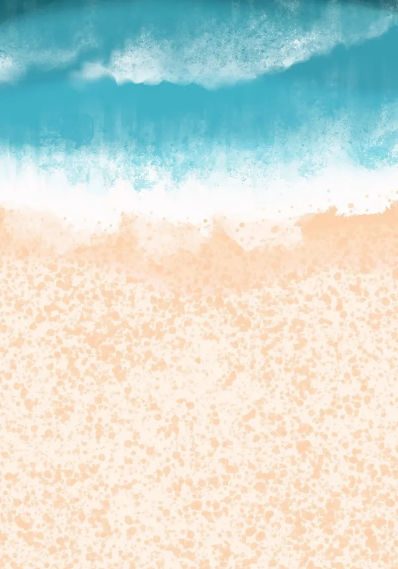 Art abstrait de la plage, vue du dessus, de l'océan et du sable hahnemühle de dawnthesea