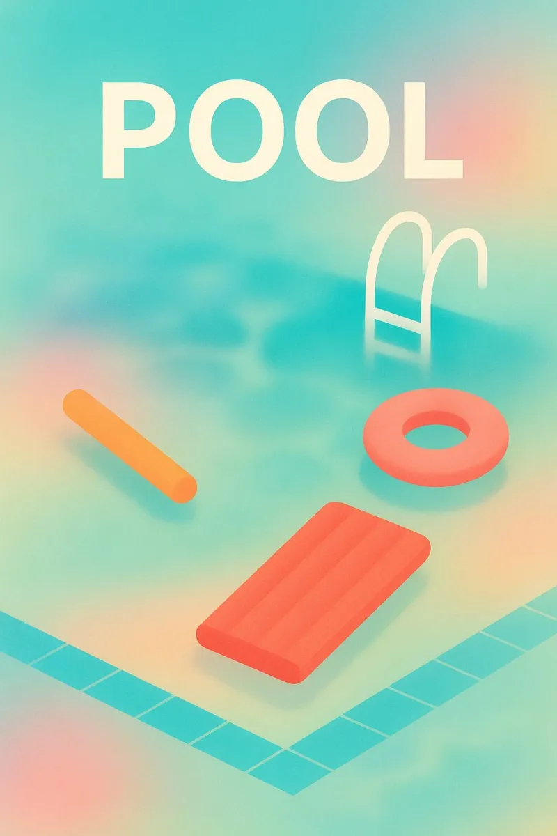 PISCINA - Galleggiante gioia di vivere pellicola backlit da JETLAG | affiches voyage