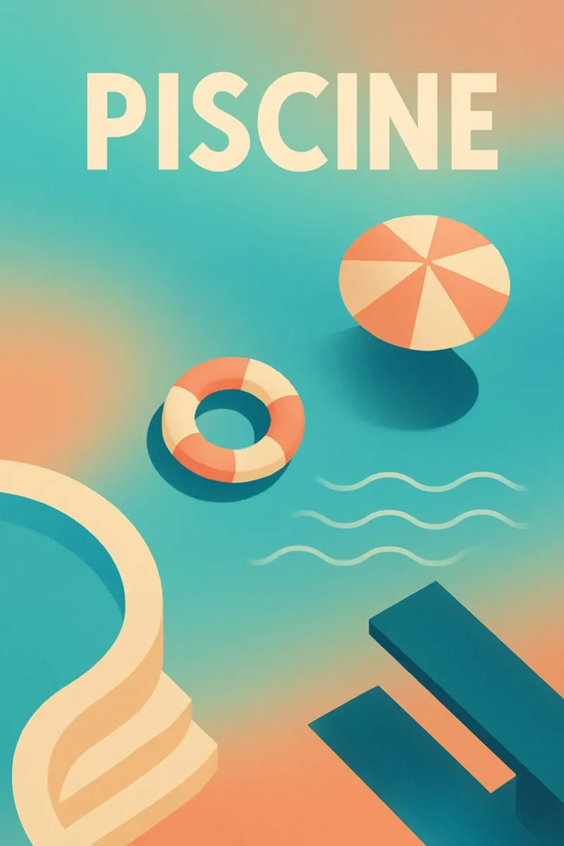 PISCINE - Die Kunst der Sommerflucht Hahnemühle von JETLAG | affiches voyage