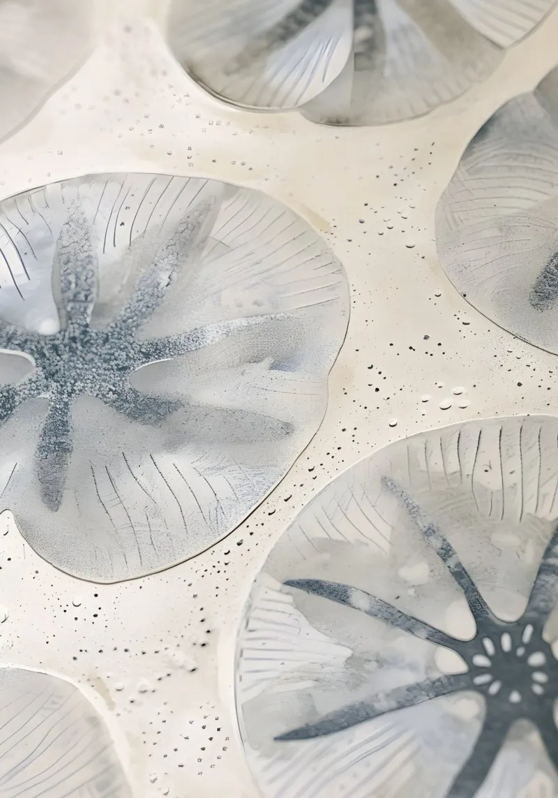 Waterlelie glas abstract rustgevend wit kunst canvas met Baklijst van dawnthesea