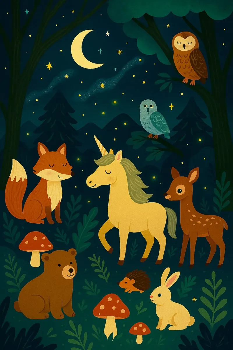 Magical Forest acrylic glass by Tiny Tails & Stripes