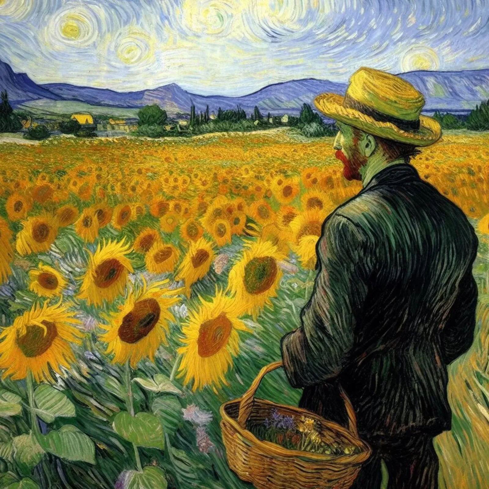 sunflower field canvas by cloud shop