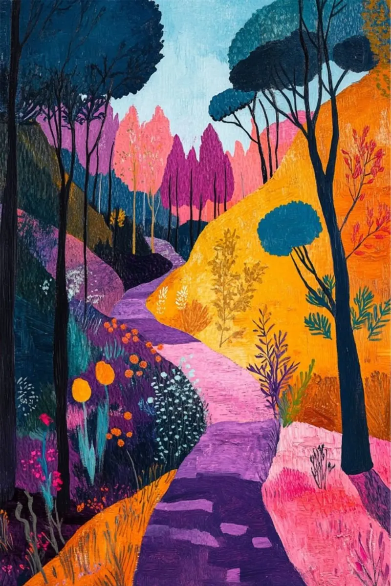 beautiful forest path poster by briyan shop