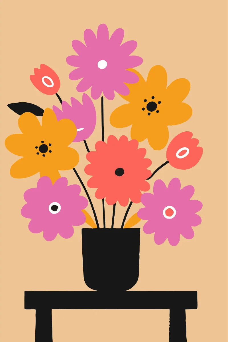 Bloemenvaas Decoratie acryl van TRENDY POSTER SHOP