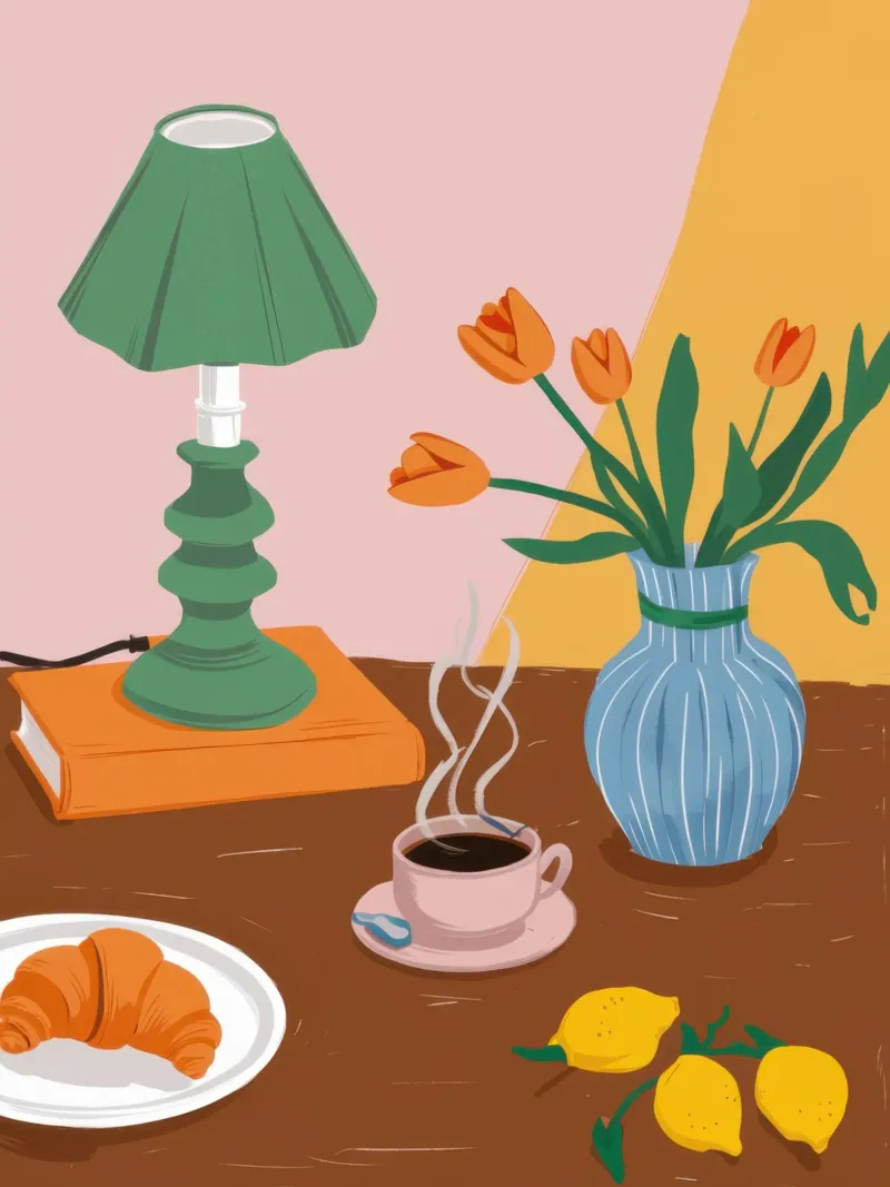 La quietud del tulipán poster con marco de plástico de Lune Dreams