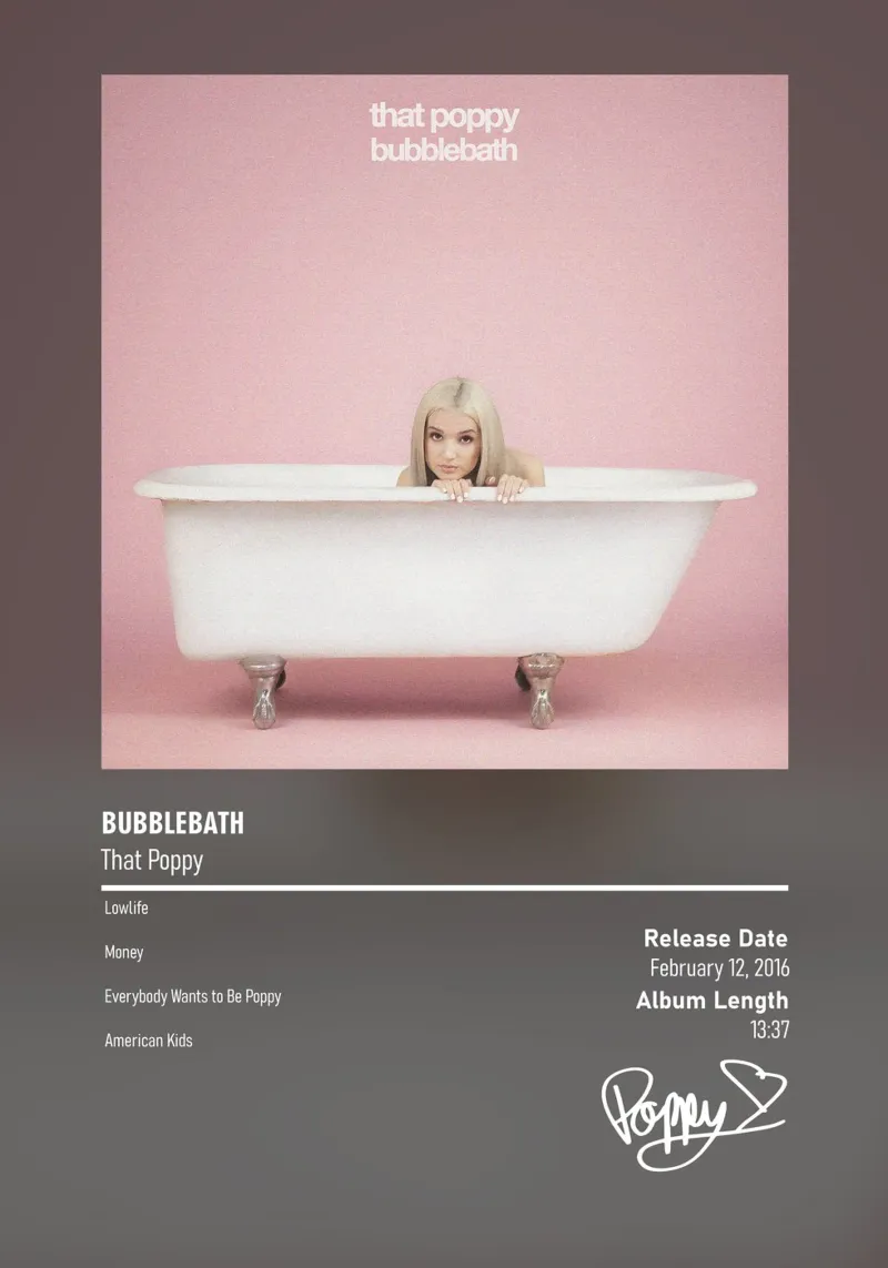 Bubblebath BY That Poppy poster con telaio in legno da DGUnder