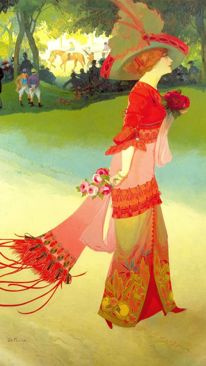 donna in rosso - Georges de Feure pellicola backlit da marycome
