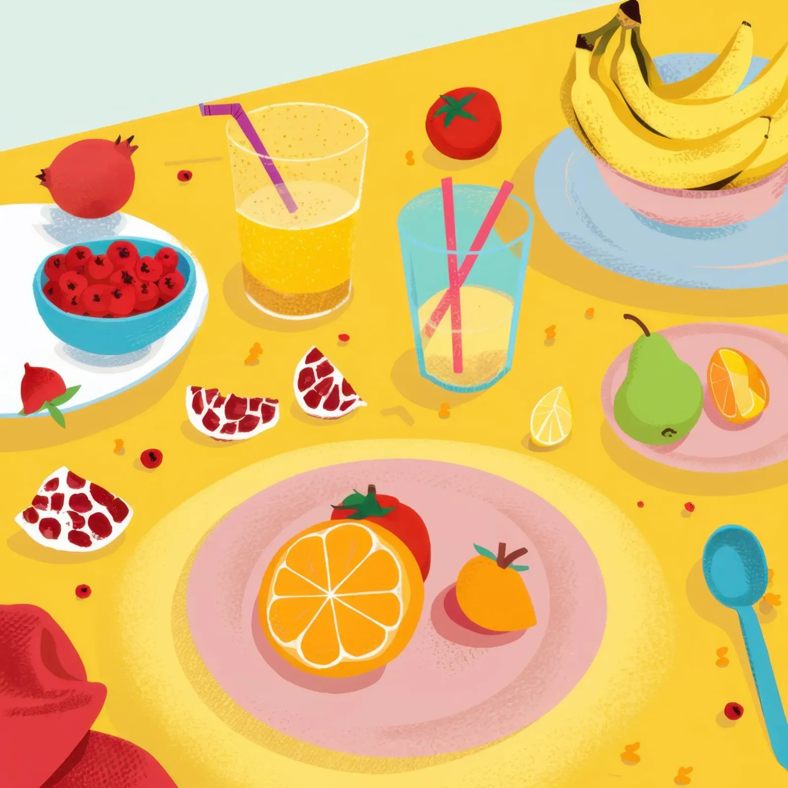Vibrant Breakfast Flatlay backlit film by Monuments Fire