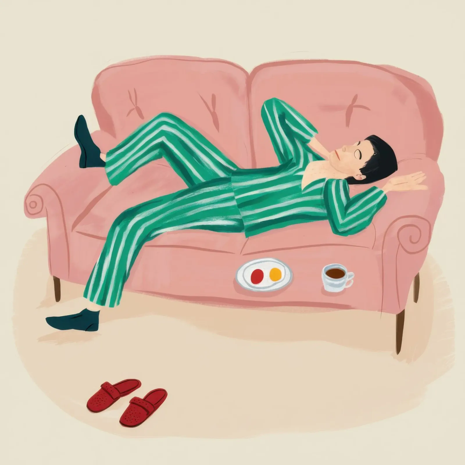 Gelassene Pyjama-Eleganz Poster von Hollow Years