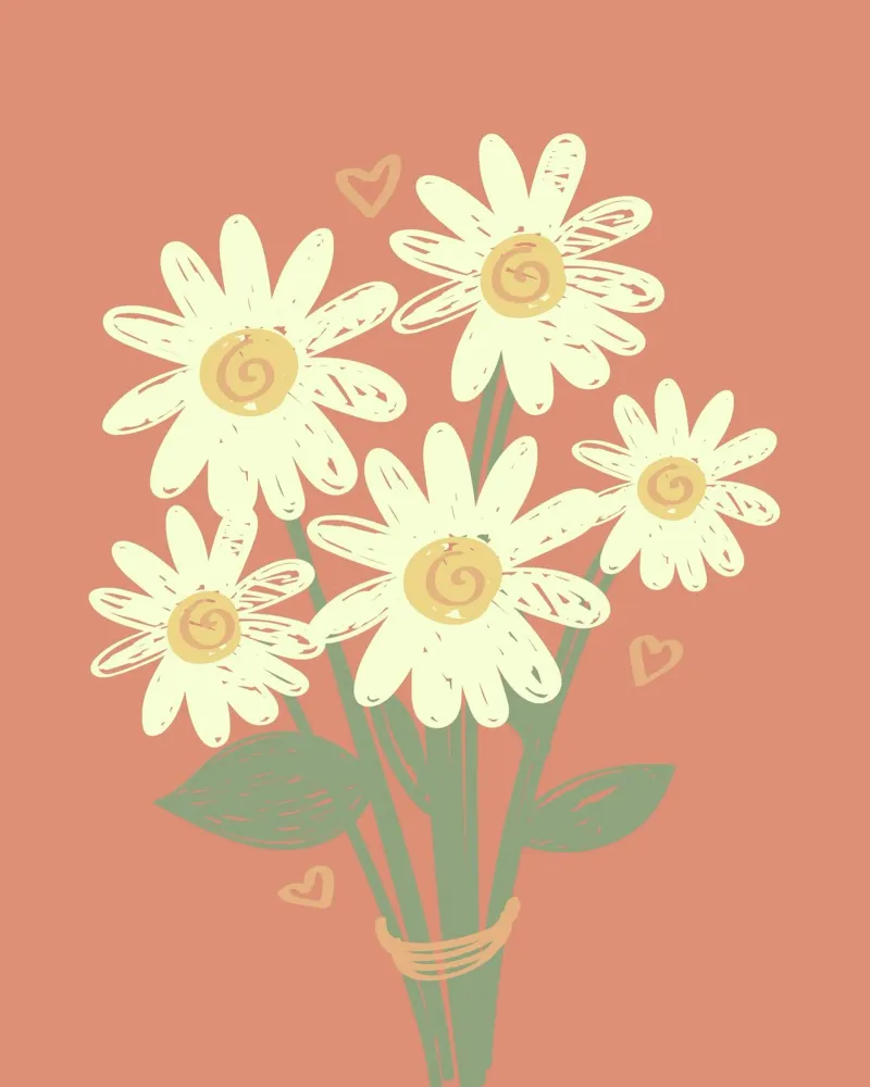 petals bouquet poster con telaio in plastica da Creaton