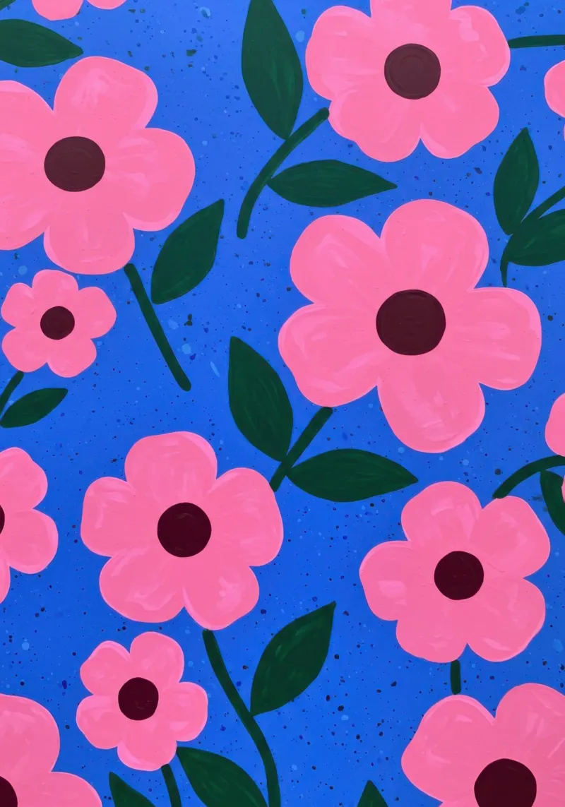 Pink Petal Pattern backlit film by Lune Dreams