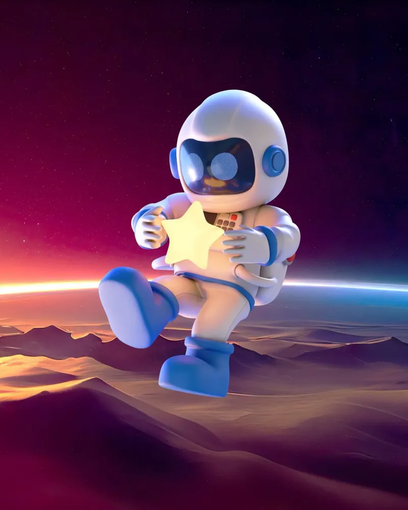 astronaut space carta hahnemühle da Creaton
