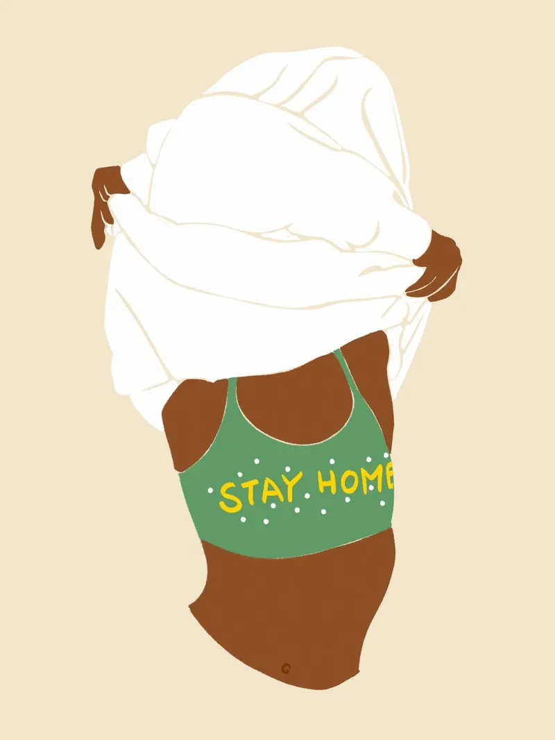 Stay Home poster with plastic frame by 83oranges