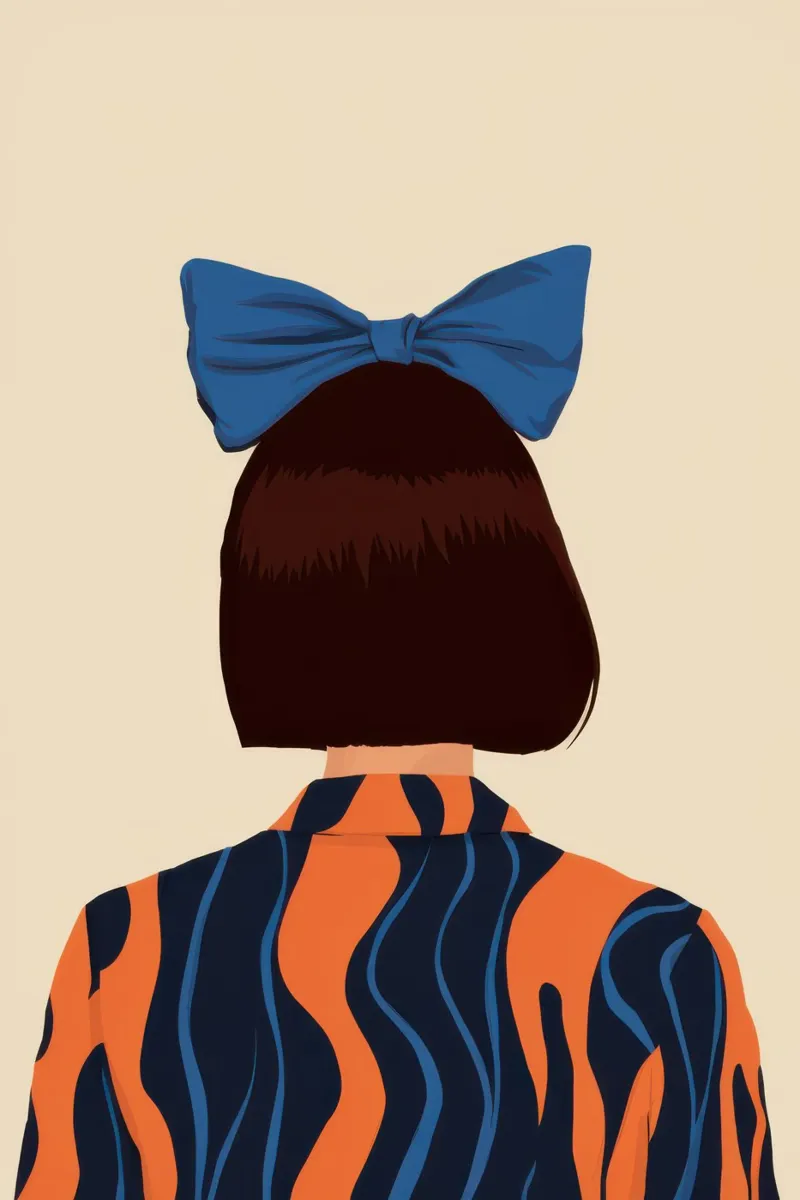 Sapphire Bow Abstract poster by Hollow Years