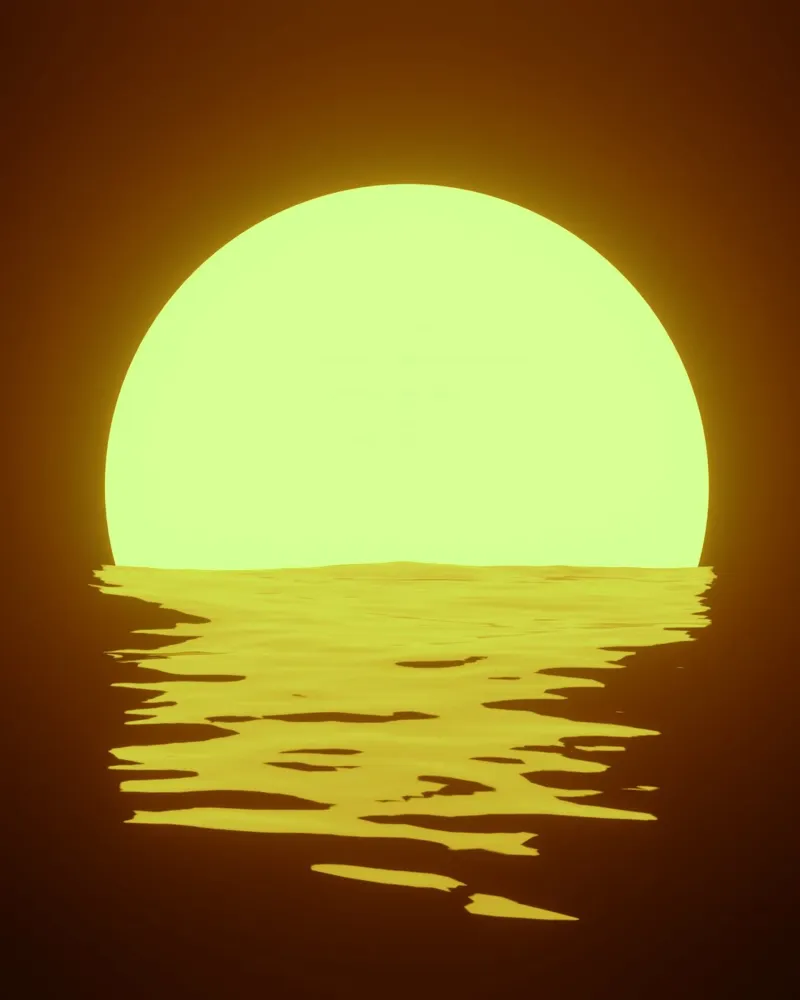sunset rippling pellicola backlit da twillight