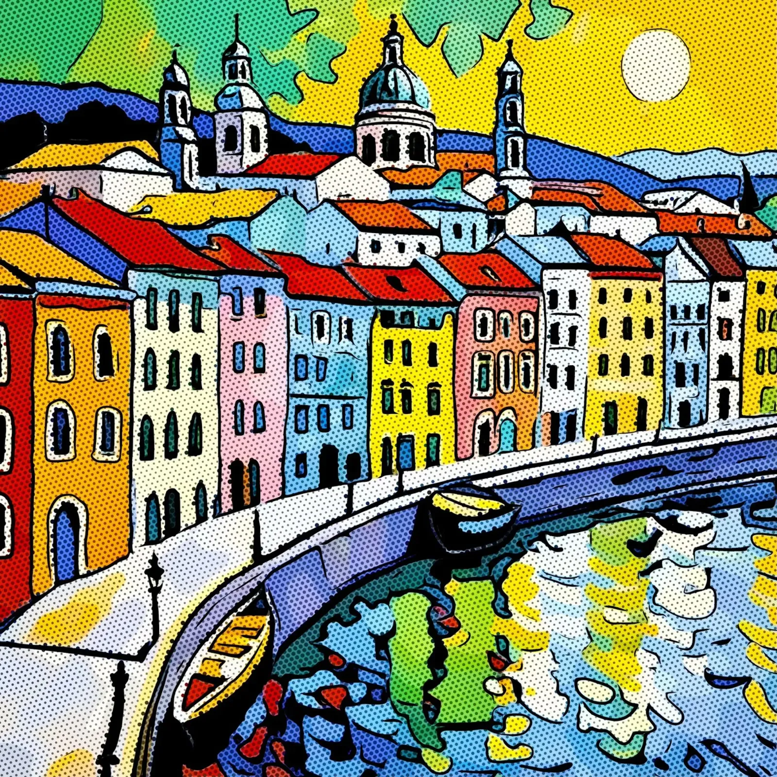 Sur la route en Europe, motif 8 poster avec cadre en aluminium de ZAMART - PopArt
