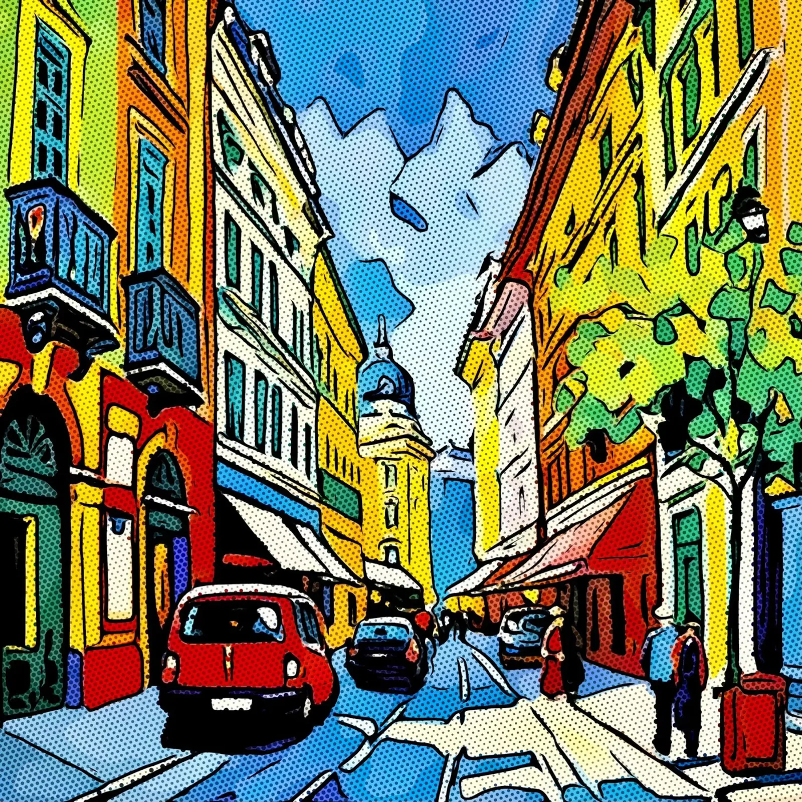 Travelling in Europe, motif 10 canvas by ZAMART - PopArt
