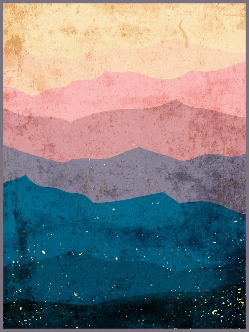 Paesaggio armonioso poster con telaio in legno da Adam Bican