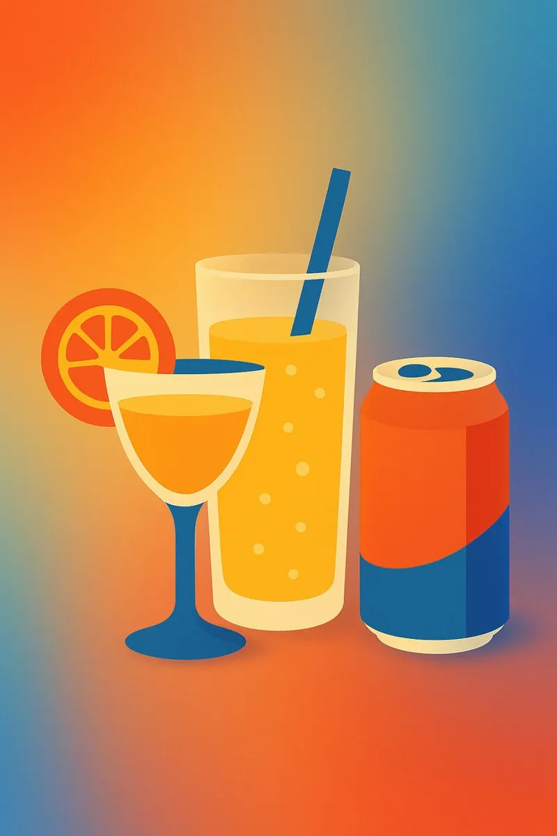 SUMMER DRINKS - Graphics that sparkle poster by Boissons - Affiches & posters - Retro