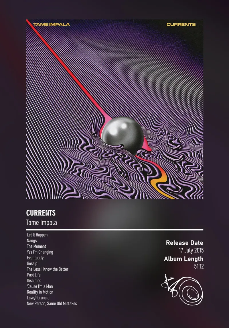 Currents By Tame Impala (Kevin Parker) pellicola backlit da DGUnder