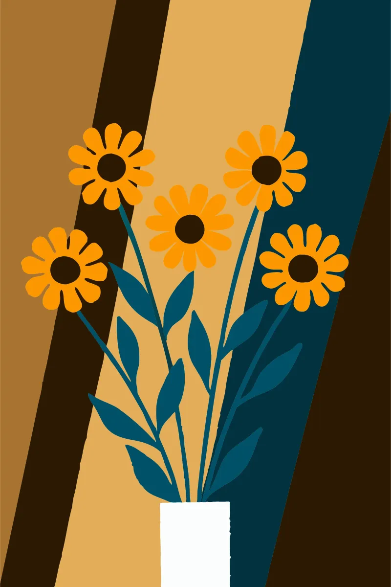Bellissimo vaso di fiori pellicola backlit da TRENDY POSTER SHOP