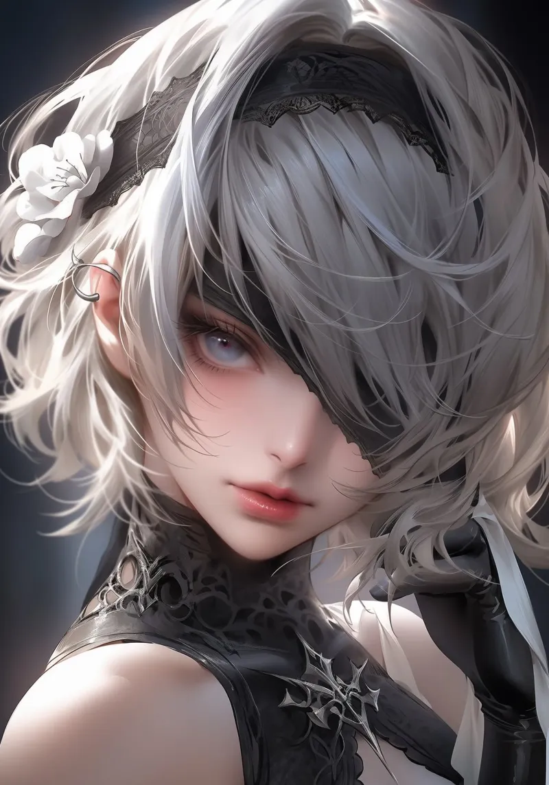 2B Nier Automata pellicola backlit da Fleur de Lys