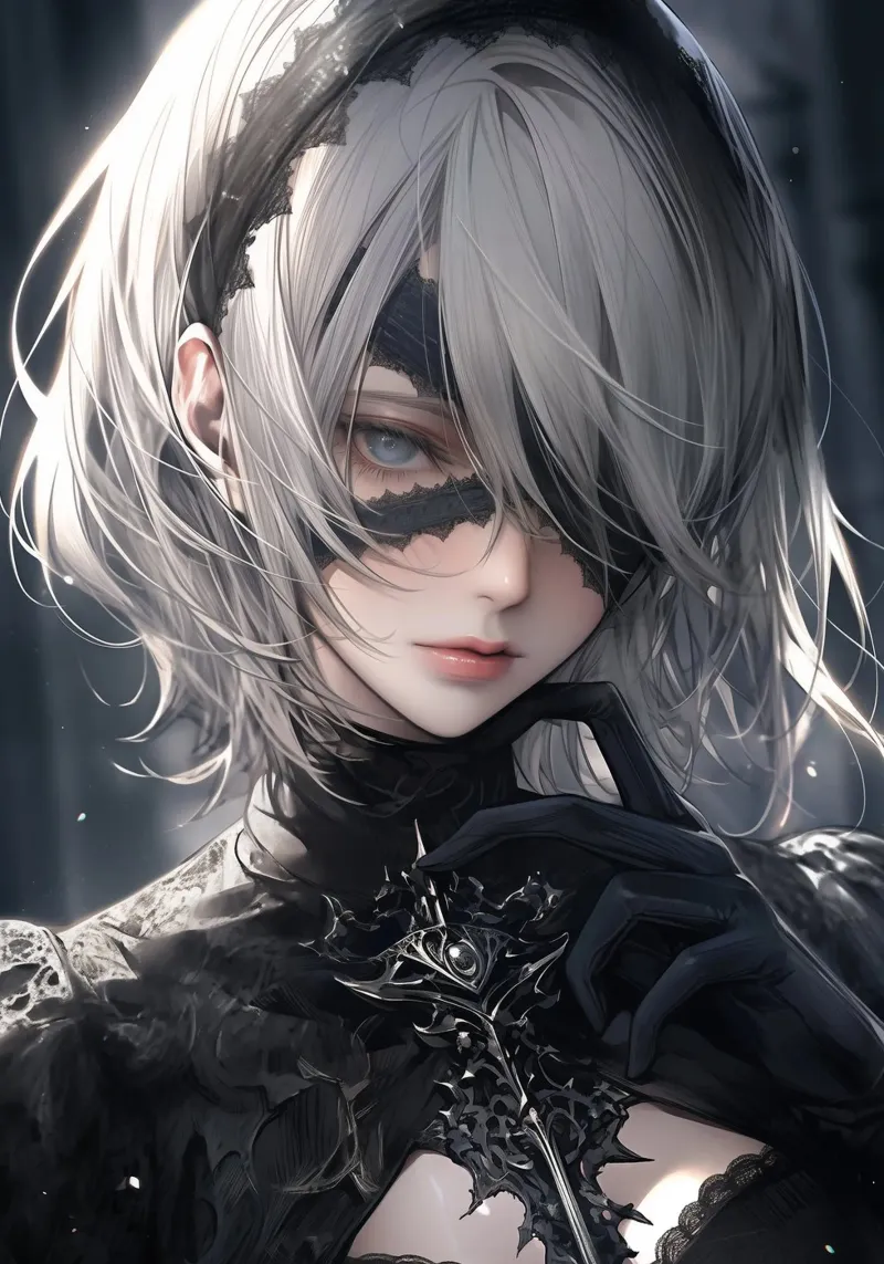 2B Nier Automata alluminio dibond da Fleur de Lys
