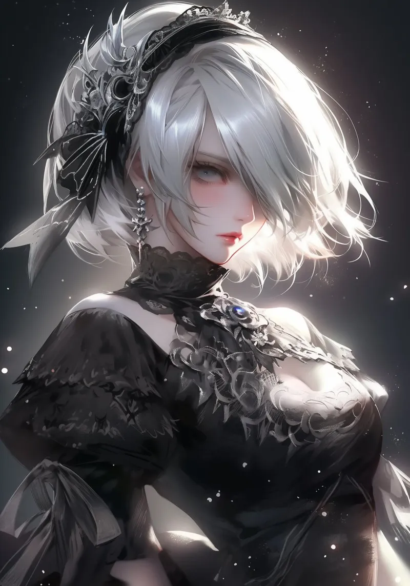 2B Nier Automata pellicola backlit da Fleur de Lys