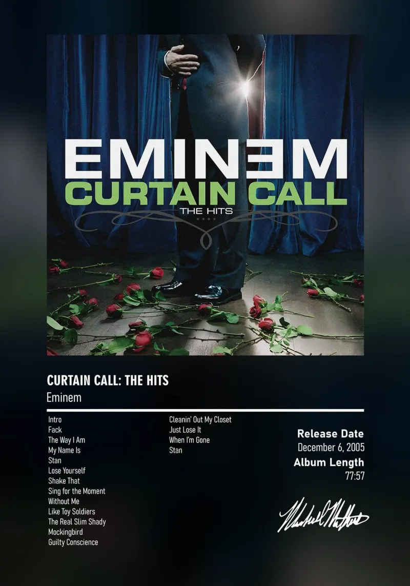 Curtain Call The Hits (2005) Eminem pellicola backlit da DGUnder