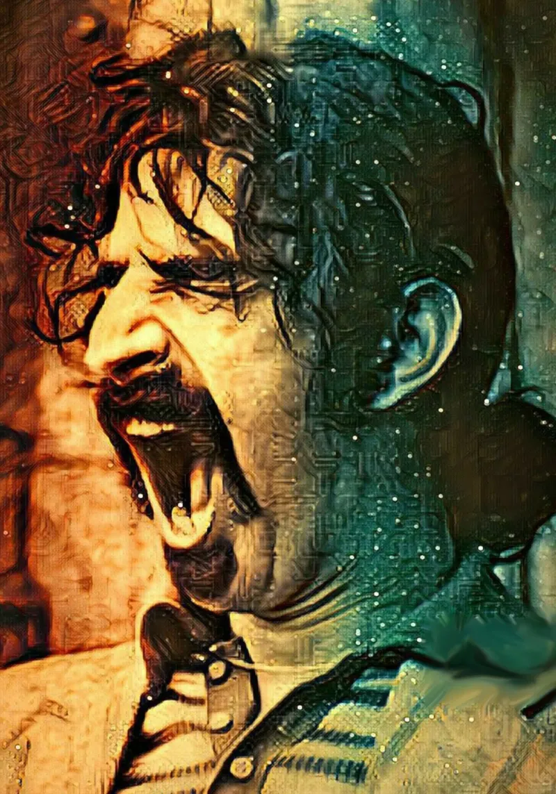 Frank Zappa pellicola backlit da Lembayung art