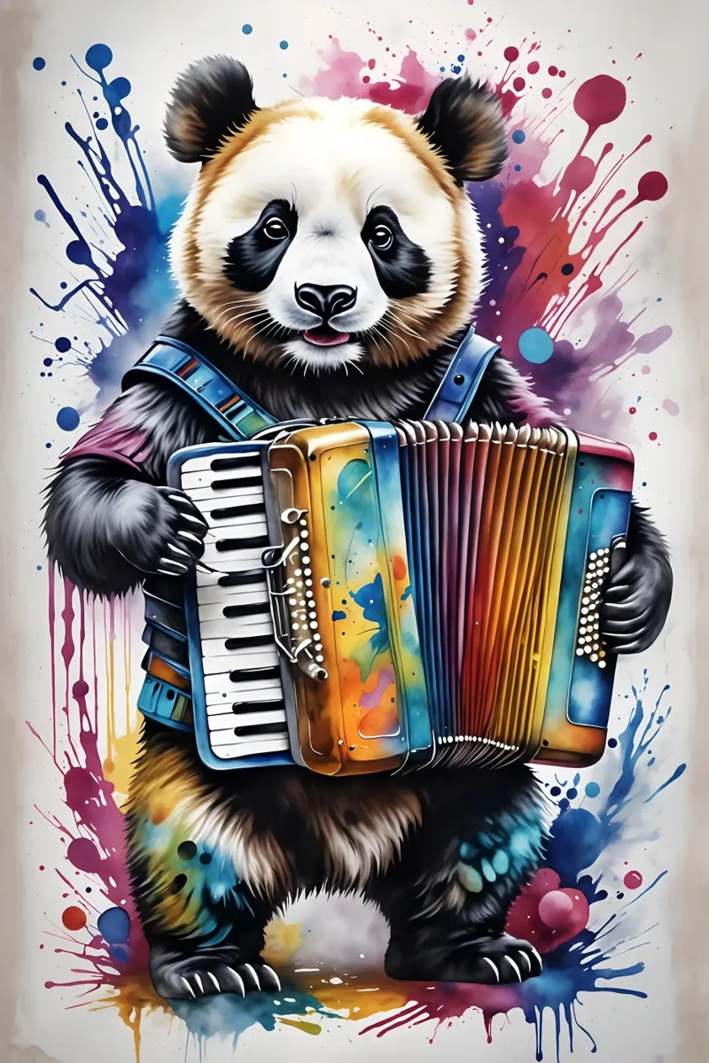 Panda accordion music pellicola backlit da MakArena