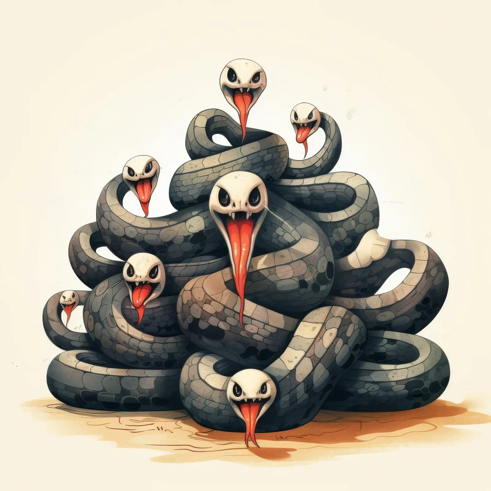 Pandilla Retro Snake hahnemühle de Funny Animals