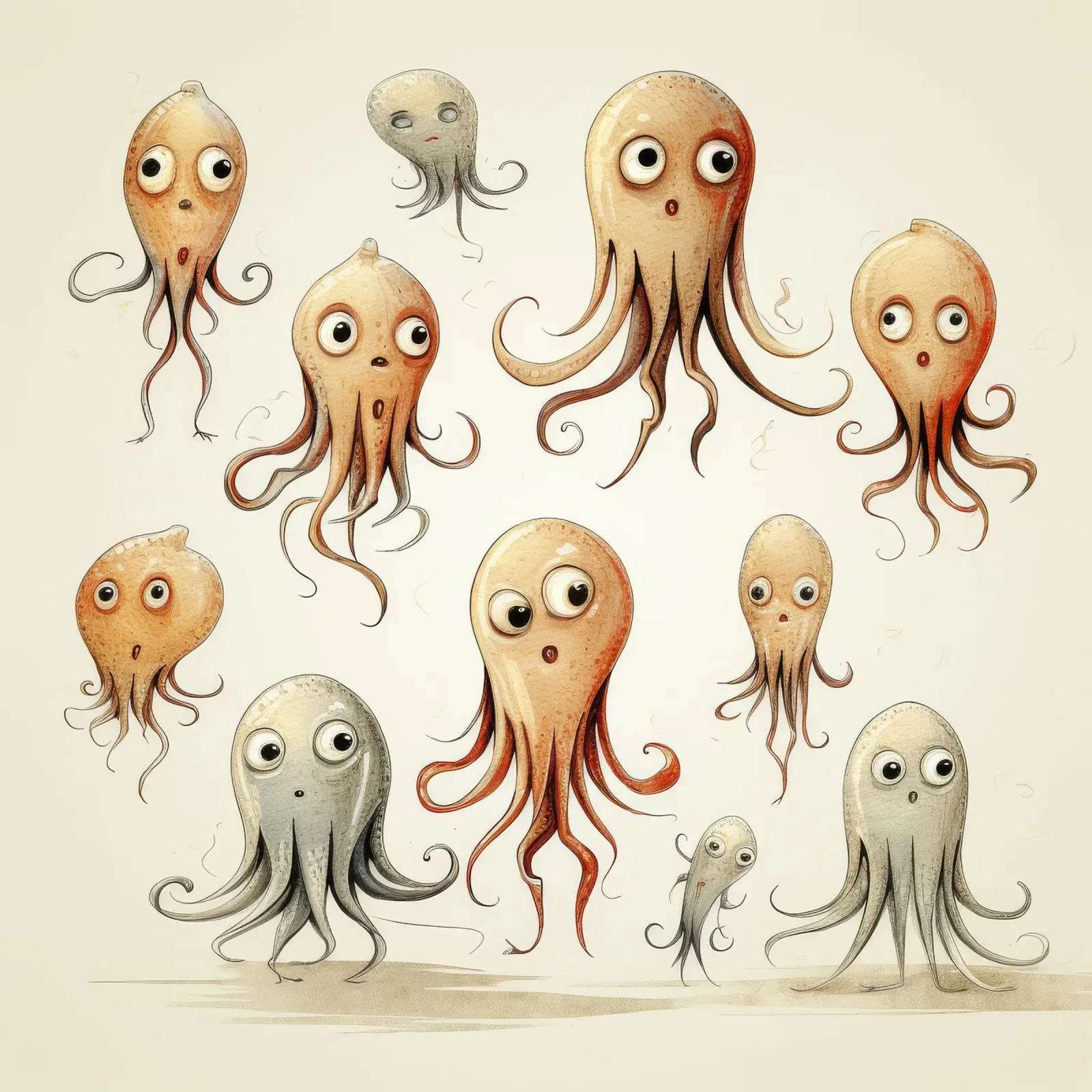 Retro Squid Gang hahnemühle de Funny Animals