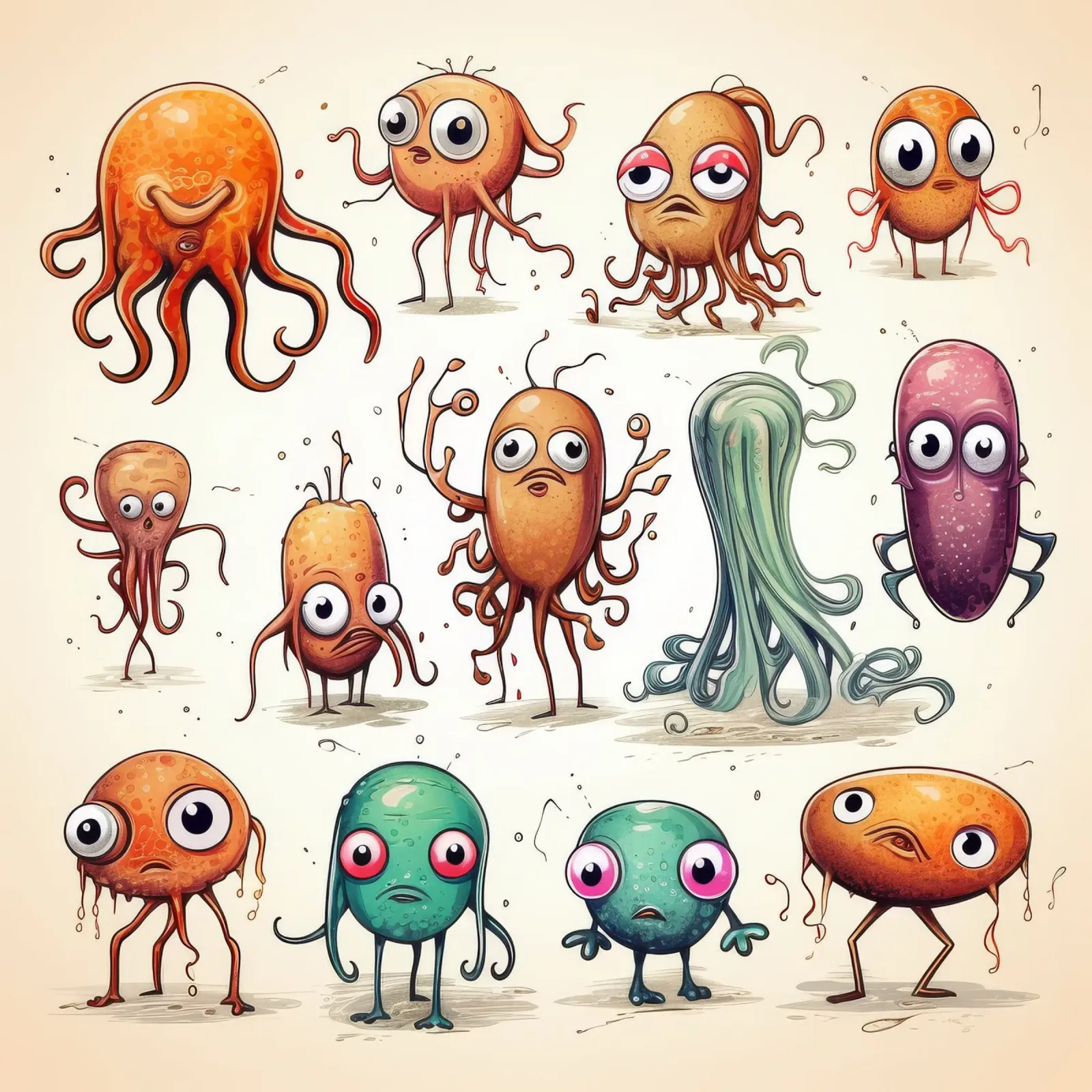 Pandilla Retro Squid metacrilato de Funny Animals