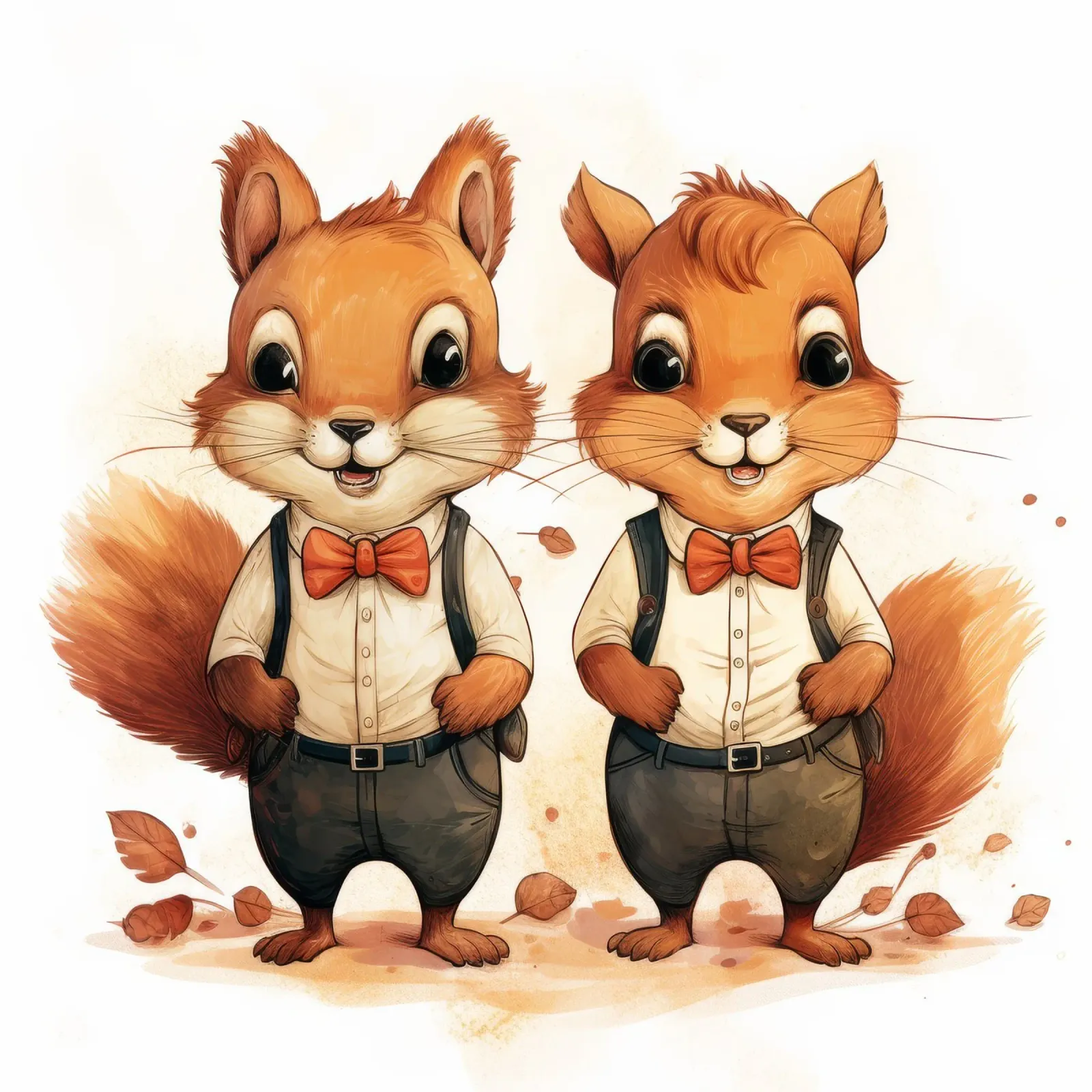 Retro Squirrel Duo pellicola backlit da Funny Animals