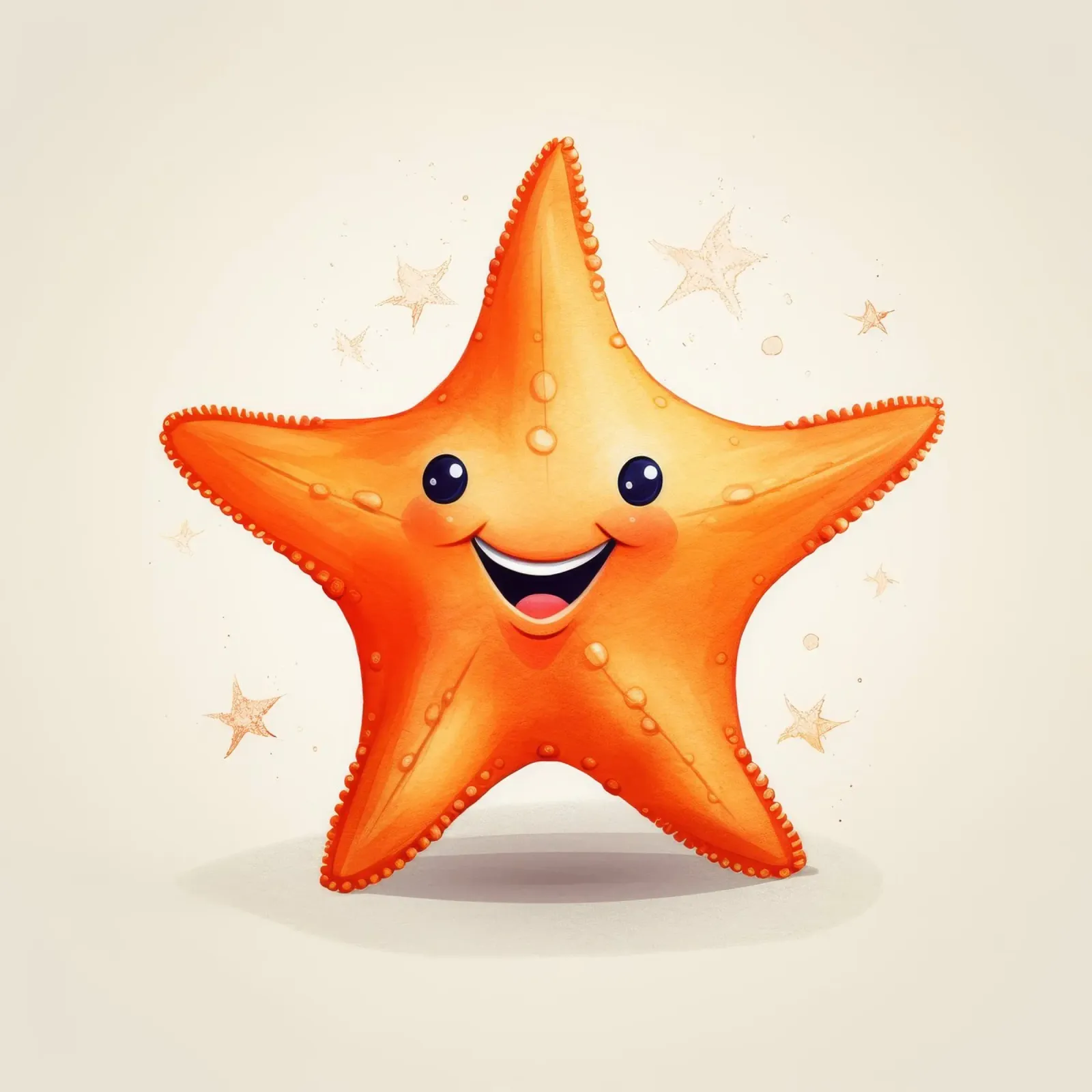 Retro Starfish canvas by Funny Animals
