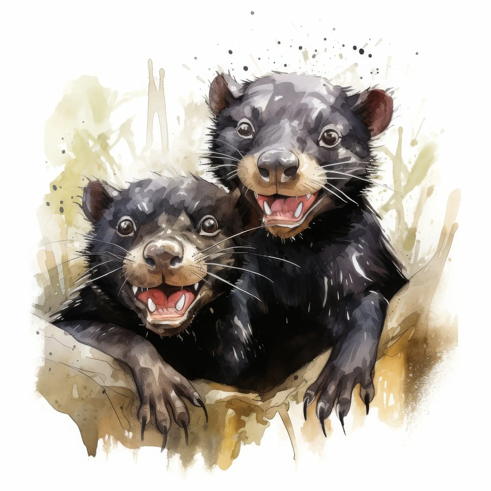 Retro Tasmanian Devil Duo pellicola backlit da Funny Animals