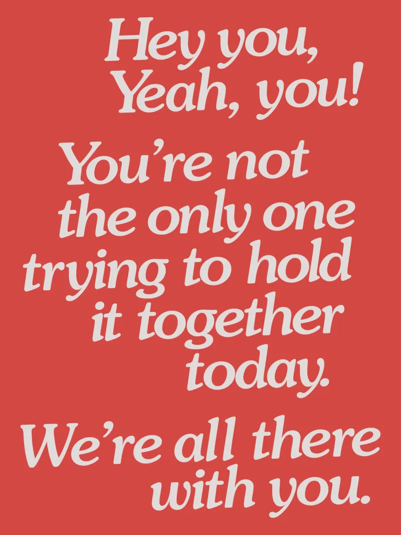 Hold it Together Today Emotional Supportive Message hahnemühle by THE MOTIVATED TYPE