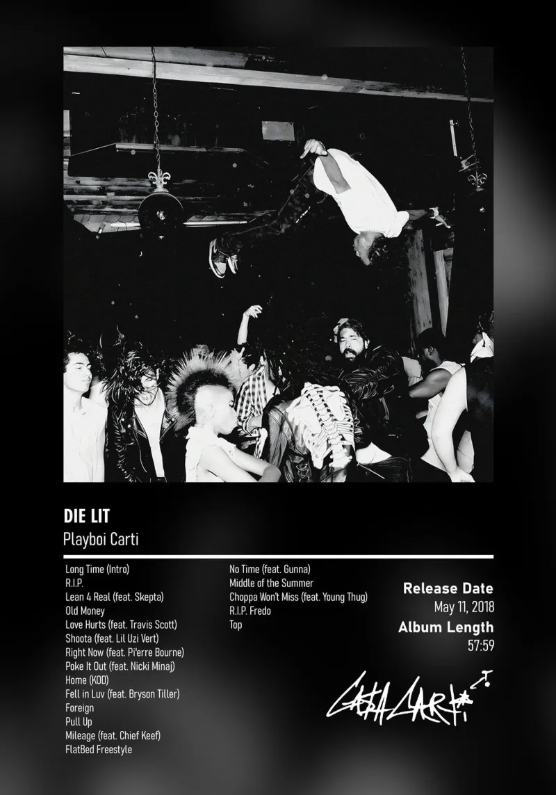 Die Lit By Playboi Carti plexiglass da DGUnder