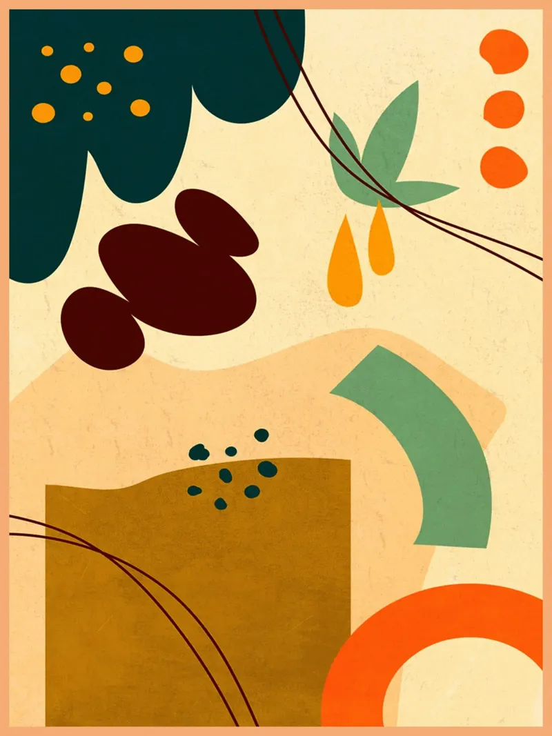 Colorful Modern Art poster by E Cannon