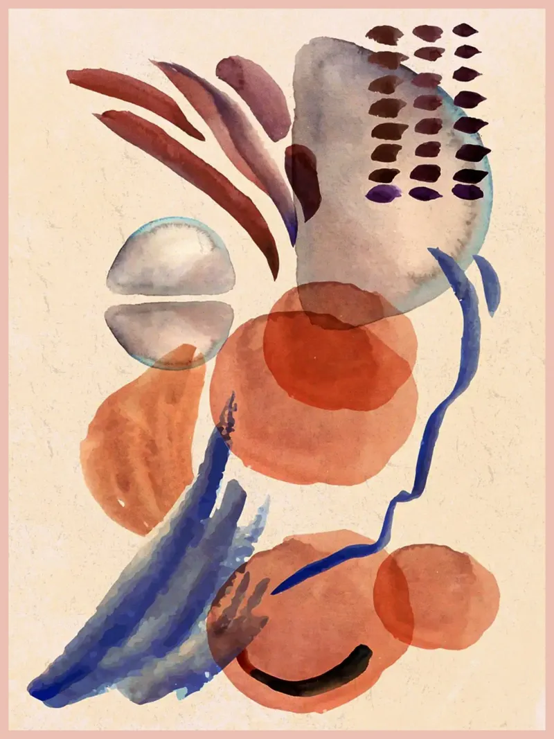 Contemporary Art poster with plastic frame by E Cannon