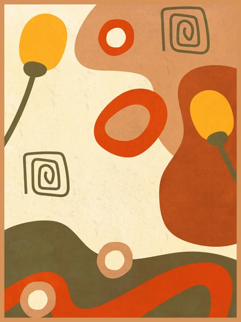Hedendaagse kunstWerk poster met kunststof frame van E Cannon