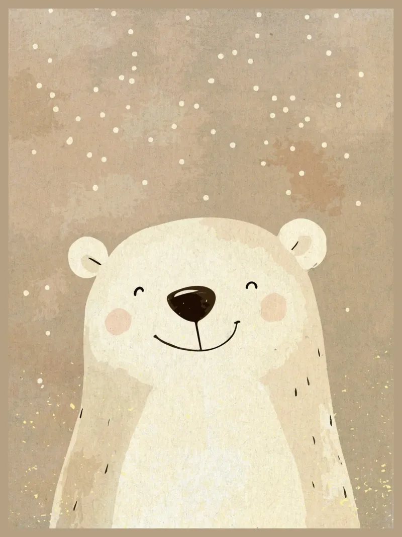 Illustrazione di un orso polare sorridente pellicola backlit da MarcusALibratoreAnimalShop