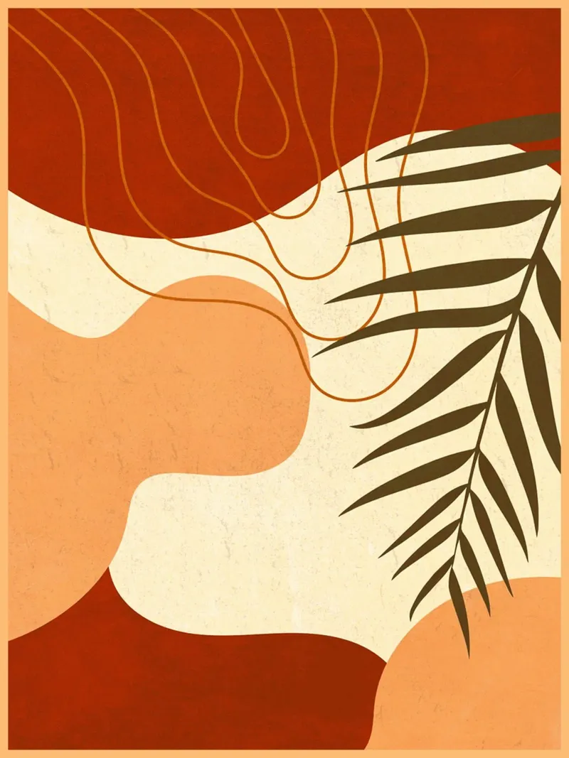 Contemporary Leaf Art poster by E Cannon