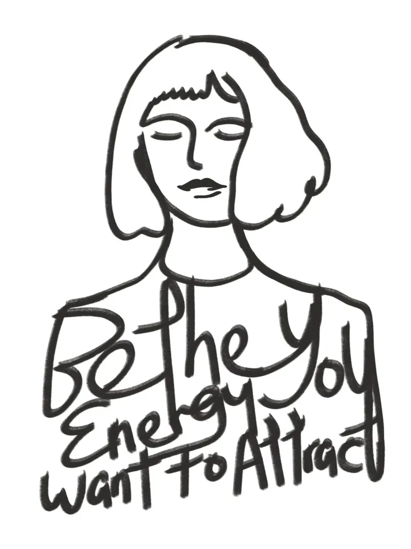 Be the energy you want to attract canvas with Floater frame by Little Dean