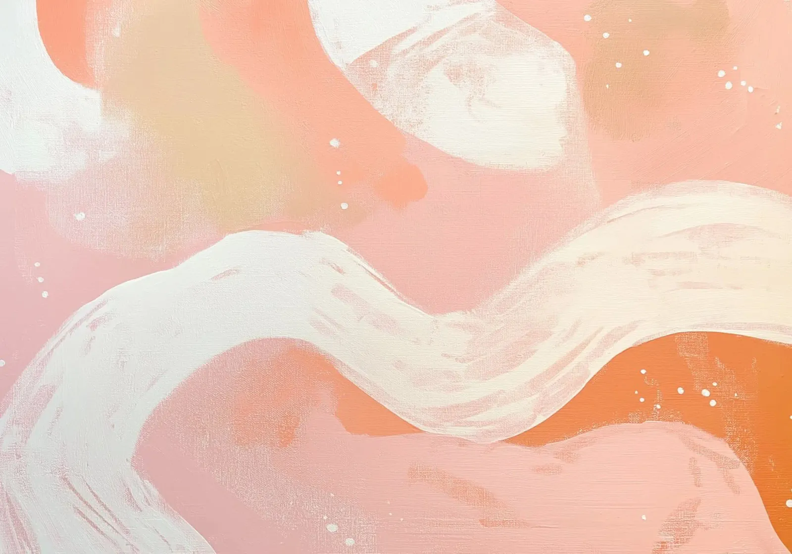 Ätherische abstrakte Wirbel - Blush Pink & Pfirsich Kunstdruck Hahnemühle von vintagepod