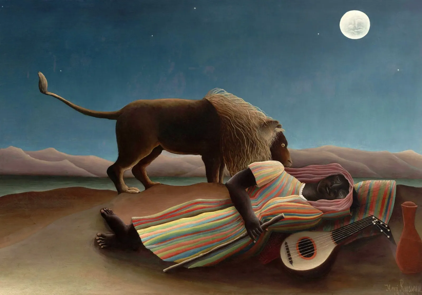 Henri Rousseau La gitana dormida backlit film by 50 masterpieces