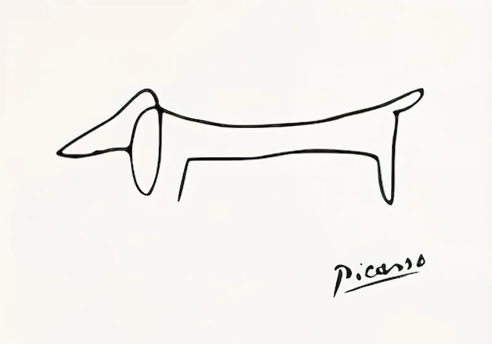 Pablo Picasso Perro Teckel poster de Mrs.Allen