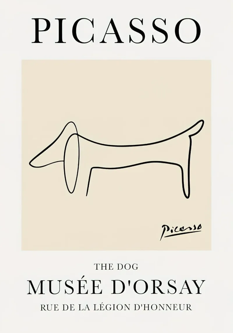 Pablo Picasso Dog Exhibition alu-dibond by Mrs.Allen