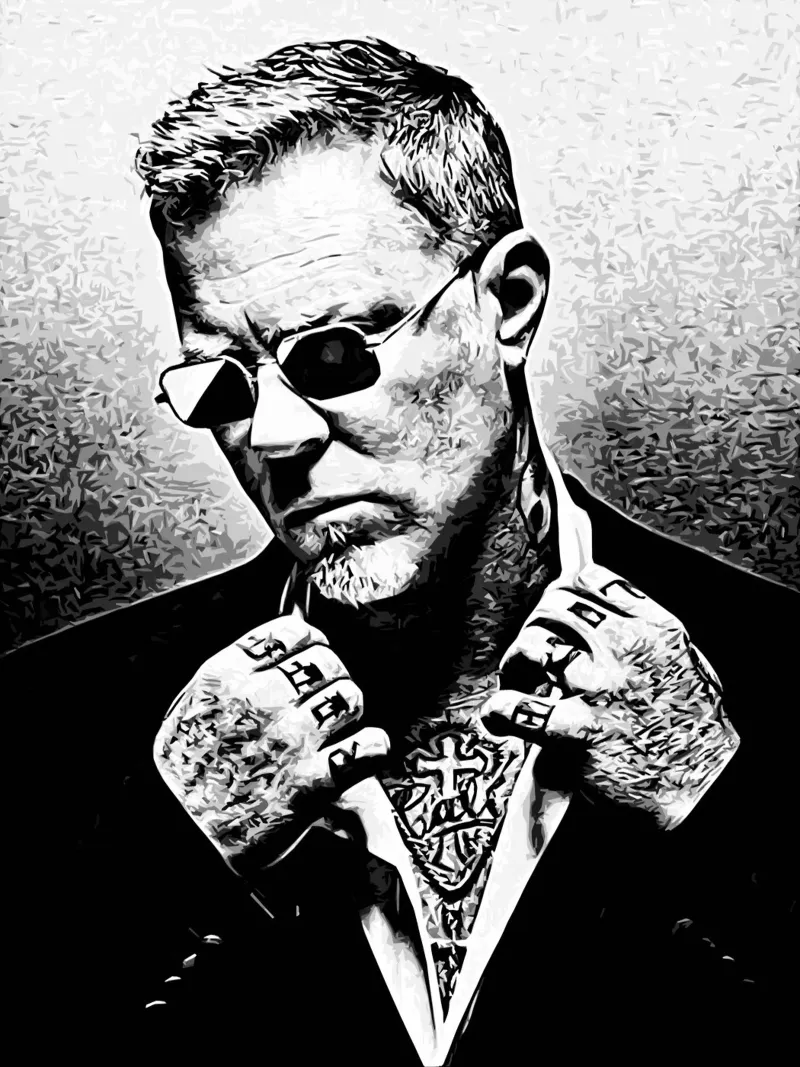 james hetfield metallo pellicola backlit da music soul